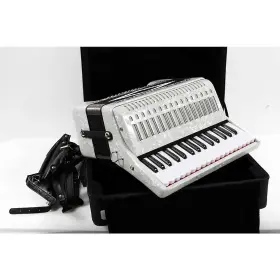 Sm-3232 Sofiamari 197881193072 32 Piano Bass Accordion White Pearl Ob