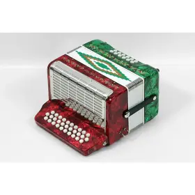 19788121519 Sofiamari 197881215019 Sm-3112 31-button 12 Bass Accordion Gcf Red/green Pearl Ob