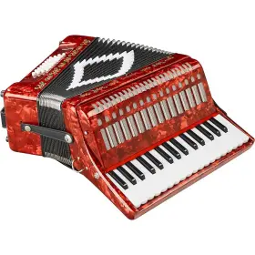 Sm-3232 Sofiamari 197881215996 32 Piano Bass Accordion Red Pearl Rf
