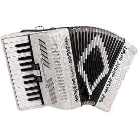 Sm-2648 Sofiamari 197881325671 26 Piano 48 Bass Accordion White Pearl Rf