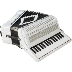 Sm-3232 Sofiamari 197881340223 32 Piano Bass Accordion White Pearl Rf