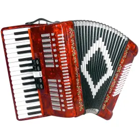 Sofiamari 197881470937 Sm 3472 34 Piano 72 Bass Button Accordion Red Pearl Rf