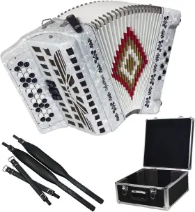 Nsm-3412-ead-wh Sofiamari Nsm-3412 34-button 12 Bass Accordion Ead White Nsm-3412-ead-wh Sofiamari Nsm-3412 34-button 12 Bass Accordion Ead White