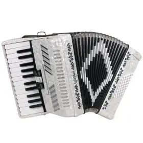 Sm-2648-wh Sofiamari 26 Key 48 Bass 3 Switches Piano Accordion White