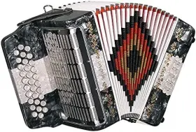 Sm-3112-fbe-gwg Sofiamari Sm3112 Grey/white/grey Fbe 31 Button Accordion
