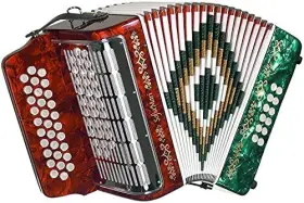 Sm-3112-gcf-rdgn Sofiamari Sm3112 Red And Green Gcf 31 Button Accordion