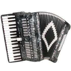 Sm-3448-gy Sofiamari 34 Key 48 Bass 5 Switches Piano Accordion Grey