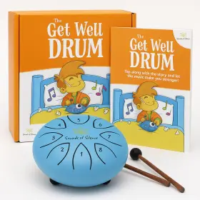 Sounds Of Silence Ecd-001 The Get Well Drum 6 Inch Steel Tongue With Musical 8 Notes