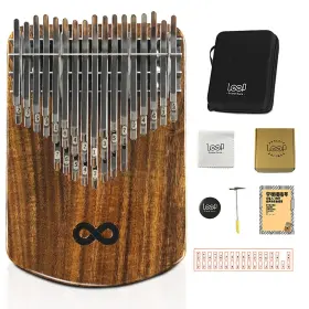 Suncowlly 751974942246 Kalimba Thumb Piano 42 Keys - Portable Finger With Tuning Natural Wood