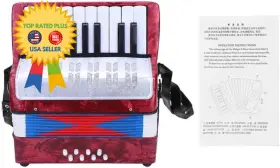 Vgebyoiwb7e8c4x-01 Vgeby Children Accordion Mini 17-key 8 Bass Piano For As Picture Shown