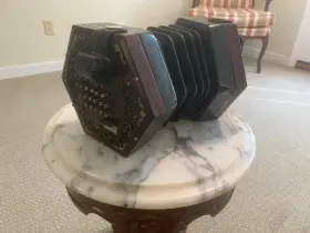 1852 Wheatstone #4144 Concertina With Case Circa