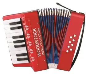 Woodstock Percussion Inc. 028375222810 Junior Accordion 17 Piano Keys 8 Bass Buttons With Keyboard