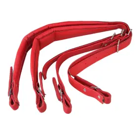 Yibuy 418701068250 Adjustable Accordion Shoulder Strap Set Artificial Leather Red Of 2