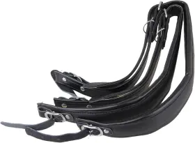 Yibuy300 Yibuy 726084507098 Adjustable Accordion Shoulder Strap Set Pu Leather Black Of 2