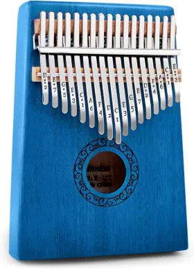 Yundie A-001 Kalimba Thumb Piano Portable 17 Keys Mbira Finger 17keys Blue