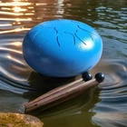 Lronbird Steel Tongue Drum 6 Inches With 8 Notes Including Rubber Mallets Open. Price: $36.39.