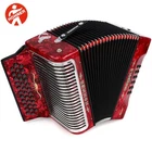 Hohner Corona Ii Xtreme Gcf 34 Button Diatonic Red Accordion + Straps And Bag New. Price: $2659.00.