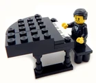 New Lego Pianist W/grand Piano Musical Instrument Jazz Musician Classical. Price: $12.99.