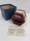 Rare Vintage German Hohner D40 Concertina 20 Key Red Pearl Accordion Box. Price: $379.99.