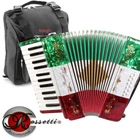 Rossetti Keys Bass Buttons 2512 Piano Accordion - Red White Green + Bag New. Price: $619.99.