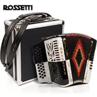 Rossetti 3112 Fbe Button Diatonic Accordion -black/white W/ Straps, Hard Case New. Price: $795.00.