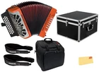 Hohner Compadre Gcf 3-ROW Diatonic Accordion Orange W/ Hard Case New. Price: $1319.99.
