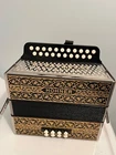 Vintage (1940S) Hohner Vienna Pokerwork HA-2815 (rare Ad) Diatonic Accordion. Price: $1300.00.