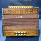 Vintage Antique Working Steel Reeds Verdi Button Accordion Made Germany Used. Price: $500.00.