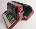 Hohner Bravo Iii 72 Chromatic Piano Key Accordion (pearl Red) Used. Price: $2059.99.