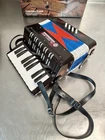 Red Sunburst 17-KEY Piano Accordion 8-BASS Button Portable Squeezebox Music Used. Price: $69.69.