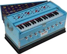 Sky Blue Harmonium By Kaayna Musicals, 9 Stops, 3 Octaves, Carry Bag, 440 Hz New. Price: $900.00.
