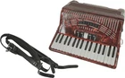 Hohner Hohnica 1305 Beginner 72 Bass Accordion Red Blemish Open. Price: $635.00.