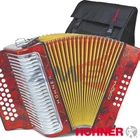 Hohner Corona Ii Classic 31 Button Gcf Sol Diatonic Accordion - Red + Bag, Strap New. Price: $2499.00.