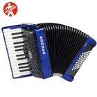 Hohner Bravo BR48BLUE 26-KEY Bass Piano Accordion Pearl W/ Bag & Straps New. Price: $2159.00.