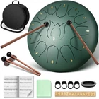 Cahaya Steel Tongue Drum 12-INCH: 13 Notes In, Stone Green New. Price: $70.05.