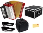 Hohner Corona Ii G/c/f Accordion - Pearl Red W/ Hard Case New. Price: $1869.99.