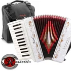 Rossetti Keys Bass Buttons 2512 Piano Accordion - White + Stagg Padded Bag New. Price: $619.99.