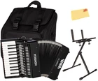 Hohner Hohnica Student Xii 44-KEY 18 Bass Piano Accordion Black W/ Adjustable New. Price: $739.99.