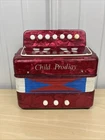 Child Prodigy Kids Toy Accordion - Red Butterflies 10 Button Used. Price: $45.00.