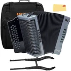 Hohner Corona C-ii F/bb/eb Accordion Silver Rainbow W/ Gig Bag New. Price: $2329.99.