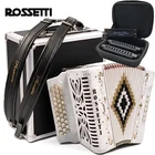 Rossetti 3112 Fbe Fa Button Accordion White W/ Case, Straps & Harmonica Pack New. Price: $780.00.