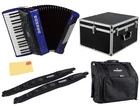 Hohner Bravo Iii 72 Chromatic Piano Key Accordion - Blue W/ Hard Case New. Price: $2639.00.