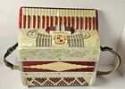 Noble World's Finest Accordion Pearl & Red With Original Case Used. Price: $500.00.