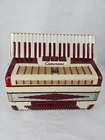 Pearl Red/white Camerano Piano Accordion By Scandalli Lm (41 KEY/120 Bass) Italy For. Price: $325.00.