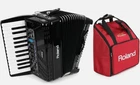 Roland FR-1X Piano-type V-accordion With Gig Bag Black Open. Price: $1200.00.