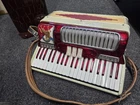 Vintage Red & White Nobility Accordion With Case 1950S By Noble Read Used. Price: $499.99.