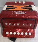 Vintage First Act Red Faux Mother Of Pearl Chlld's Musical Accordion Used. Price: $45.00.