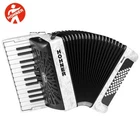 Hohner Bravo BR48WH 26-KEY Bass Piano Accordion Pearl White W/ Bag & Straps New. Price: $2159.00.