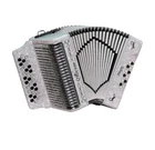 Alacran 31 Button Accordion -with Case And Straps White Fa/fbe Open. Price: $830.00.