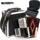 Rossetti 3112 Gcf Button Diatonic Accordion -black/white W/ Case & Harp Pack New. Price: $749.99.